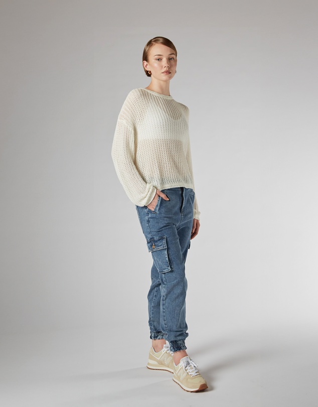 DRICOPER DENIM - Amos Crochet Knit Top