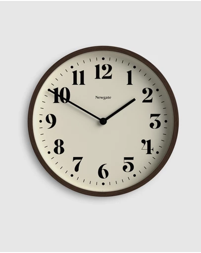 Newgate - Newgate Number Four Theatre Wall Clock-Faux Dark Wood