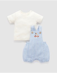Purebaby - Short Leg Overall Set -Kids-Babies