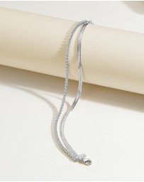Mestige - Twilight Duo Bracelet - Silver Plated