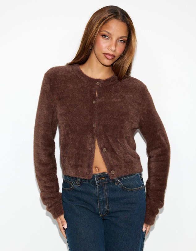 Dazie - Sloane Fuzzy Cardigan