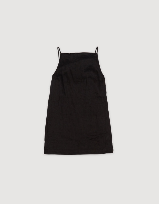 Revibe - Repaired Assembly Label Linen Slip Dress