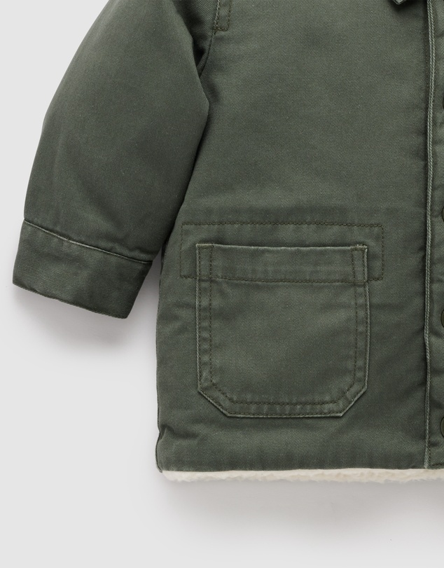 Purebaby - Sueded Sherpa Jacket -Kids-Babies