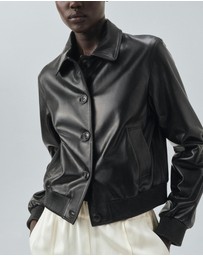 M.N.G - 100% Leather Bomber Jacket