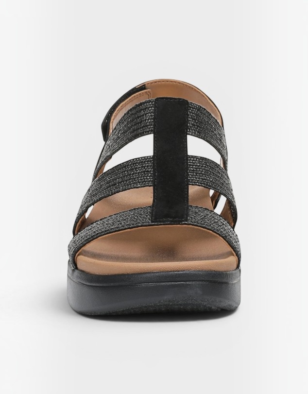 Vionic - Sabrina Flatform Sandal - Black Suede