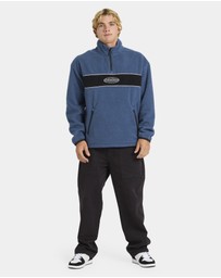 Quiksilver - Mens Mercury Panel 1/4 Zip Fleece Jumper