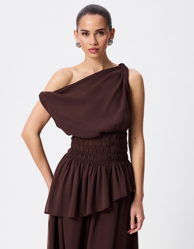 Tussah - Valentina Off The Shoulder Shirred Detail Top