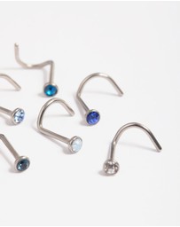 Lovisa - Titanium Crystal Basic Nose 6-Pack