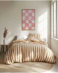 Olive et Oriel - Pinkchecks by Treechild Art Print