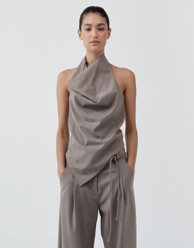 St. Agni - Wool Cowl Backless Top