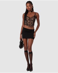 EDIKTED - Adira Lace Keyhole Corset
