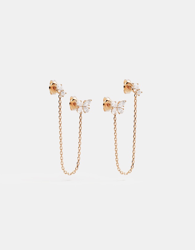 By Charlotte - Dancing in the Wind Chain Earrings