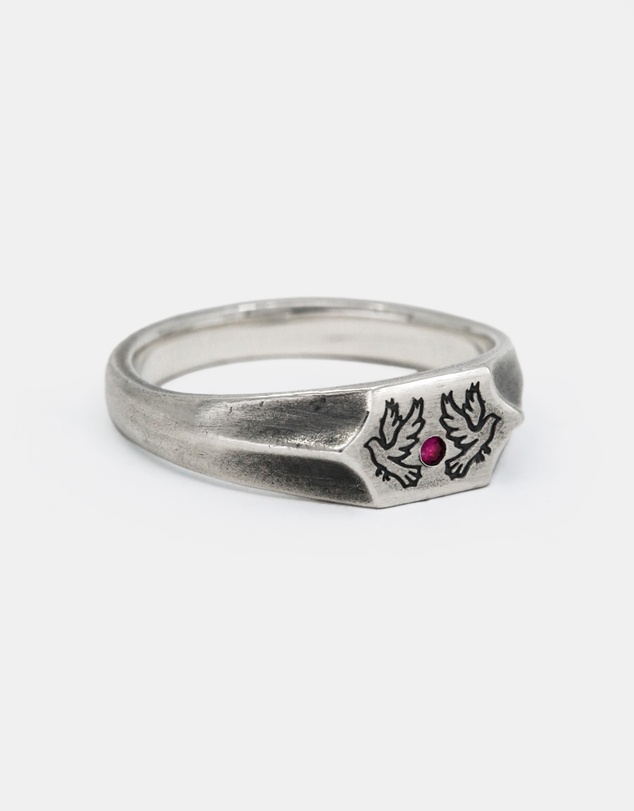 SUE THE BOY - 2 Birds 1 Stone Signet Ring