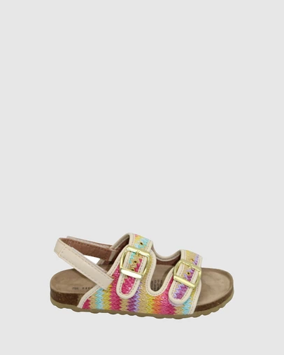 Human - Kids Gracie Raffia Sandals Rainbow