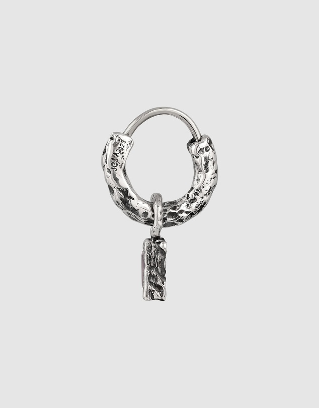 Haze & Glory - Liquid Rose Hoop in Oxidised 925 Silver