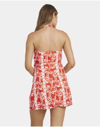 Billabong - Womens Row Of Palms Halter Wrap Mini Dress