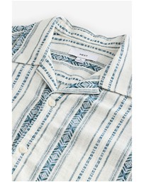 NEXT - Short Sleeve Textured Stripe Shirt