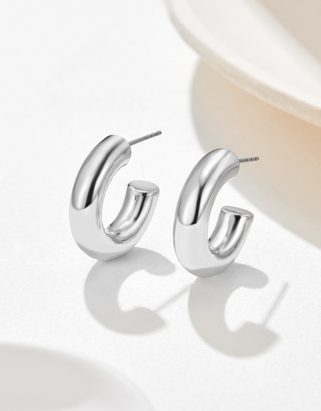 Mestige - De Sol Hoops - Silver Plated