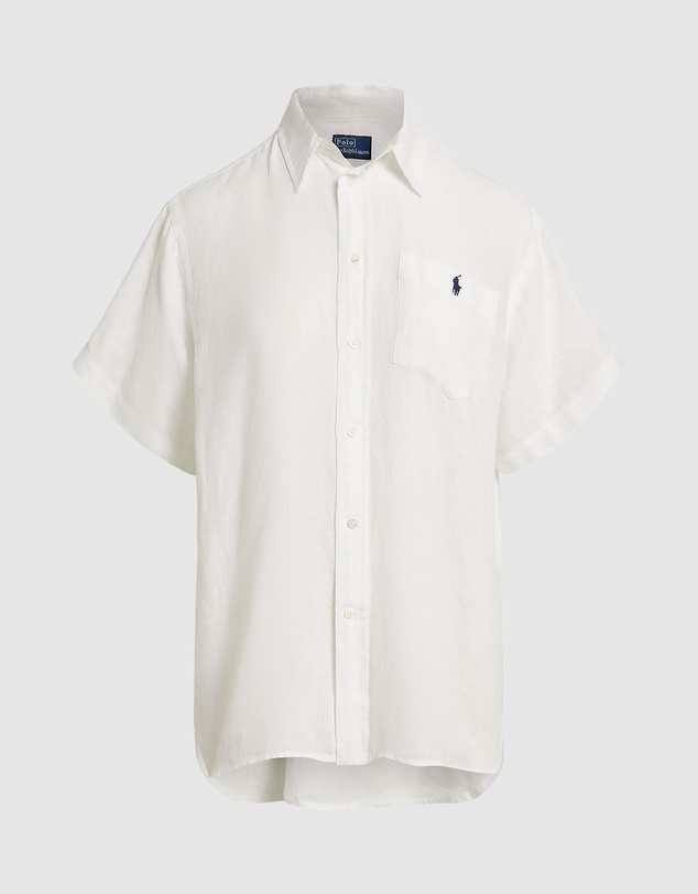 Polo Ralph Lauren - Oversize Fit Linen Short-Sleeve Shirt - The ICONIC Exclusive