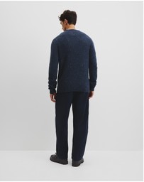 Country Road - Merino Nep Wool Blend Crew Neck Knit