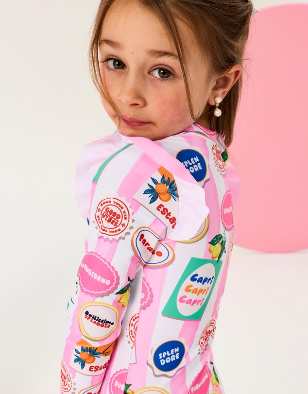 Rock Your Kid - Pretty Long Sleeve Swimsuit - Kids-Teens