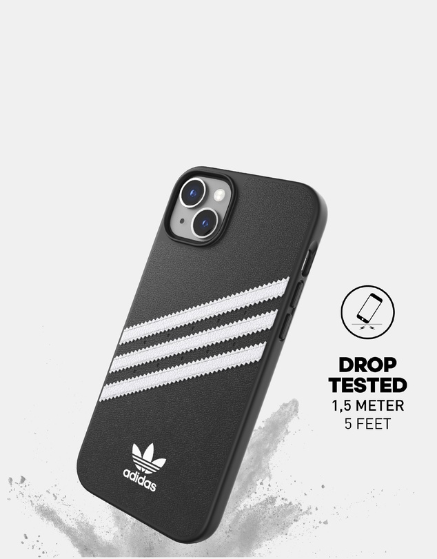 adidas Originals - 3 Stripe Samba iPhone 14 Plus Protective Phone Case PU Leather