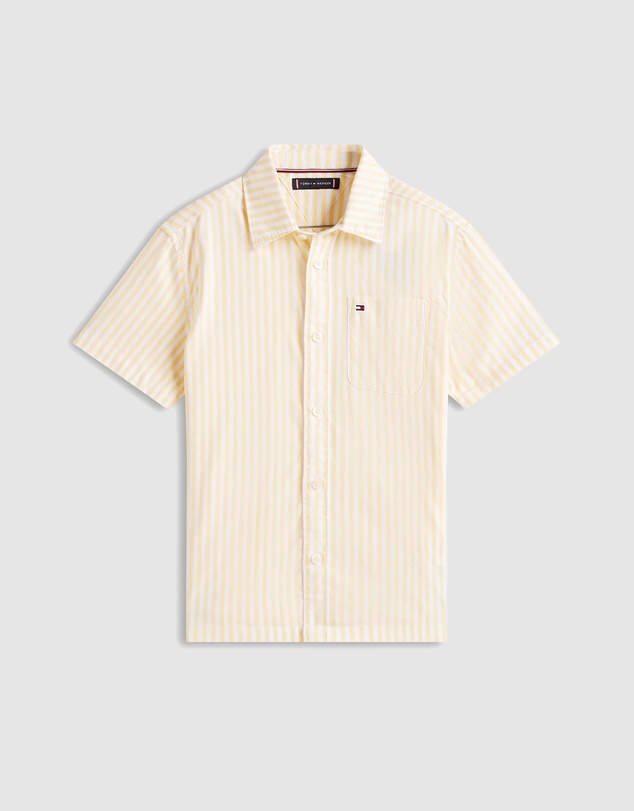 Tommy Hilfiger - Ithaca Stripe SS Oxford Shirt - Kids