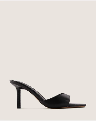 Shelly Shen - Addison High Sandals Black Leather