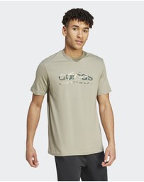 adidas Sportswear - Camo Linear Graphic Tee Mens