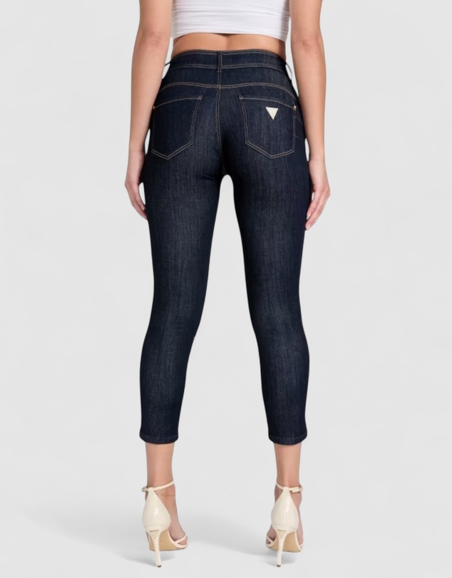 GUESS - Eco High-Rise Shape Up Capri Jeans in Dark Wash