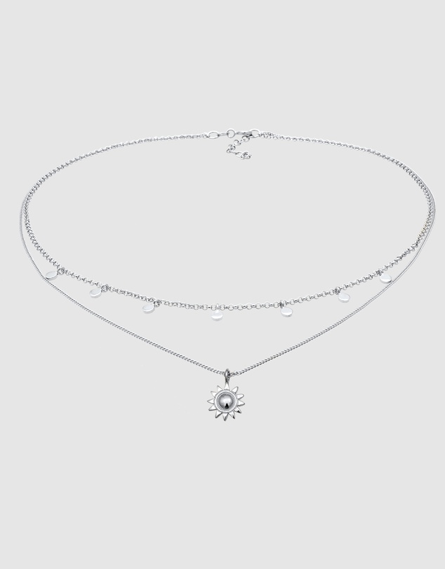 Elli Jewelry - Necklace Layer Sun 925 Sterling Silver