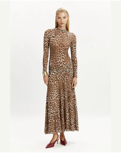 Bardot - Lea Printed Mesh Midi Dress