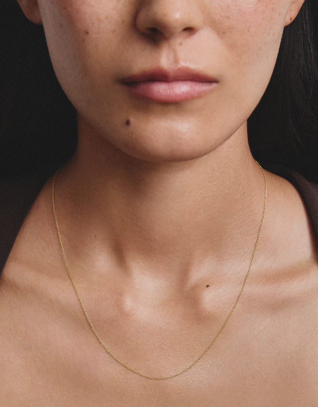 THOMAS SABO - Gold-Tone Stainless Steel Anchor Chain Necklace 1mm