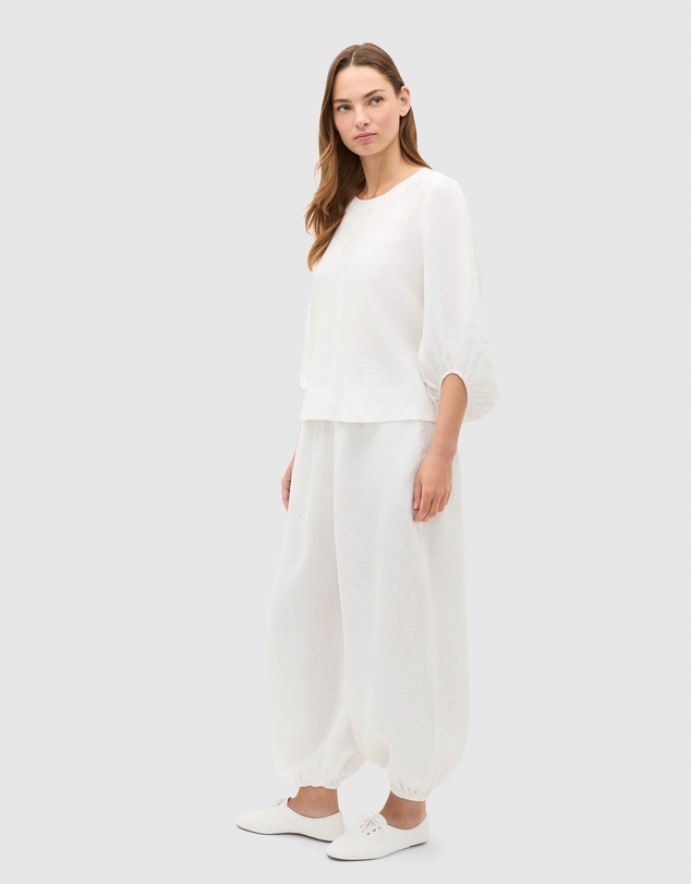 Seed Heritage - Core Linen Balloon Sleeve Top