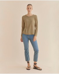 Amelius - Priya Long Sleeve Linen Jersey Top