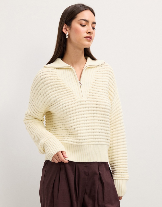 The Fated - Ellie Half Zip Knit Jumper