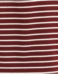 Petal & Pup - Hellen Stripe Short Set - Burgundy Cream Stripe