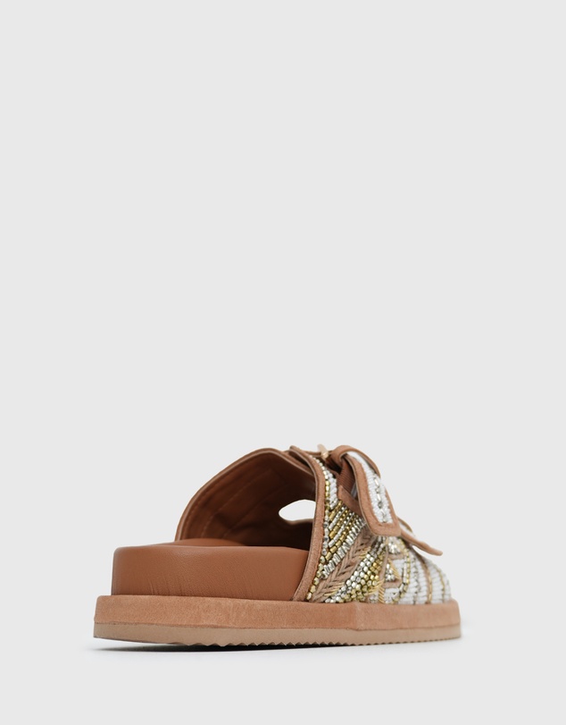 Betts - Cosmo Leather Buckle Flatform Slides