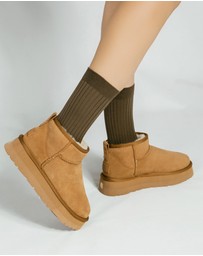 Ozwear Connection Uggs - Ugg Classic Platform Ultra Mini Boots (Water Resistant)
