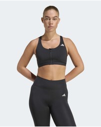 adidas Performance - Optime Essentials Workout Zip-Front Medium Support Bra Womens