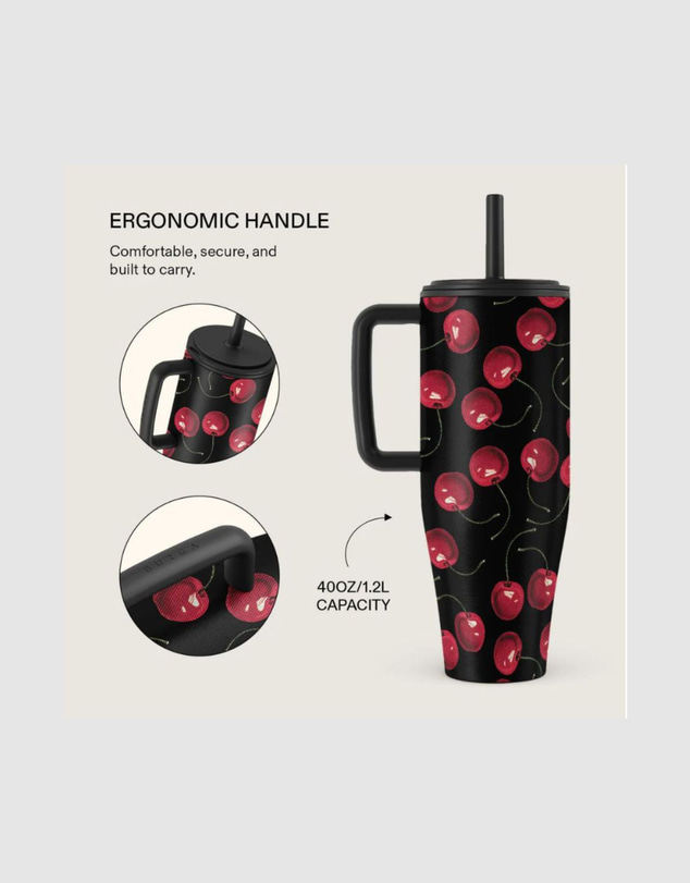 Burga - Burga Leakproof Tumbler 1.2L Insulated Cherry Bomb