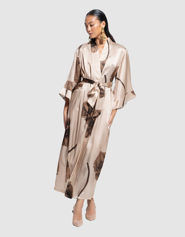 GINIA - Silk Long Robe