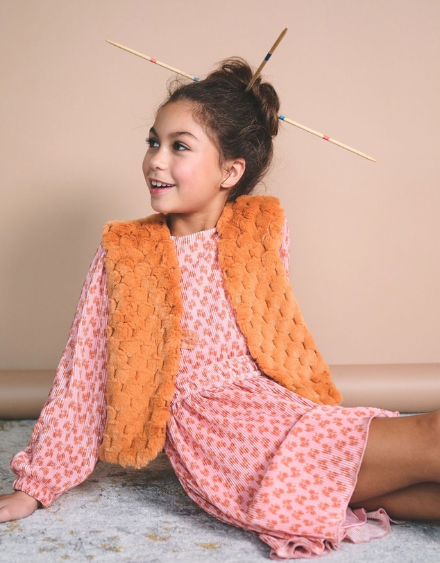 NONO - Mamai Long Sleeve Pleated Dress - Kids-Teens