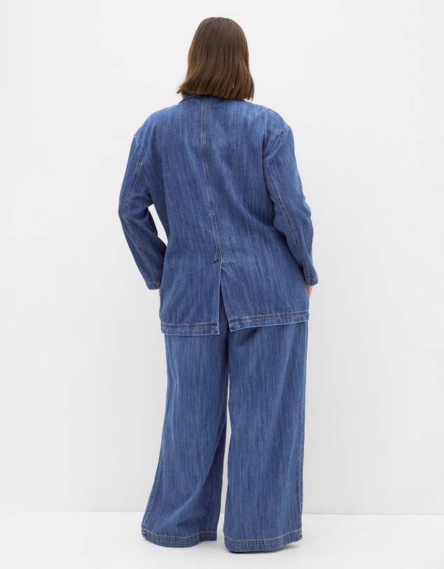 City Chic - Plus size Freya Oversized Denim Jacket - mid wash