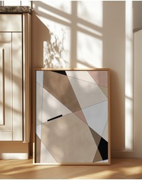 Olive et Oriel - Geometric Beige Art No.1 by Elena Ristova Art Print