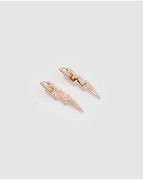 Izoa - Arya Drop Huggie Earrings