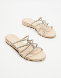 Holster - Sundance Vegan Low Wedge Slide - Beige - Women's