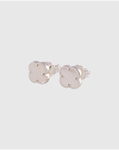 Von Treskow - Mini Clover (Mother of Pearl) Stud Earrings