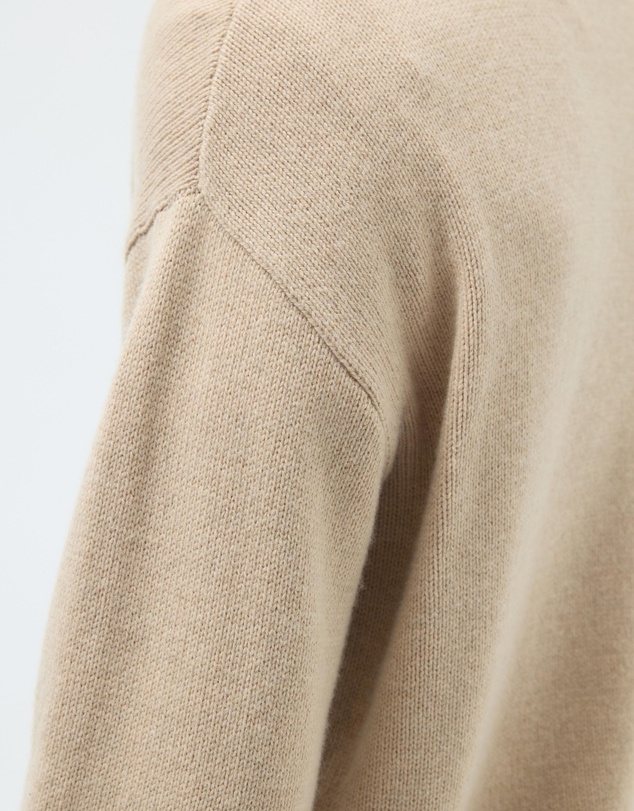 AERE - Wool Blend Oversized Collar Polo
