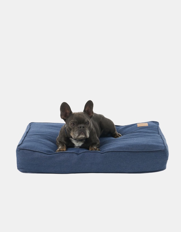 Mog & Bone - Classic Cushion Dog Bed - Blue Denim
